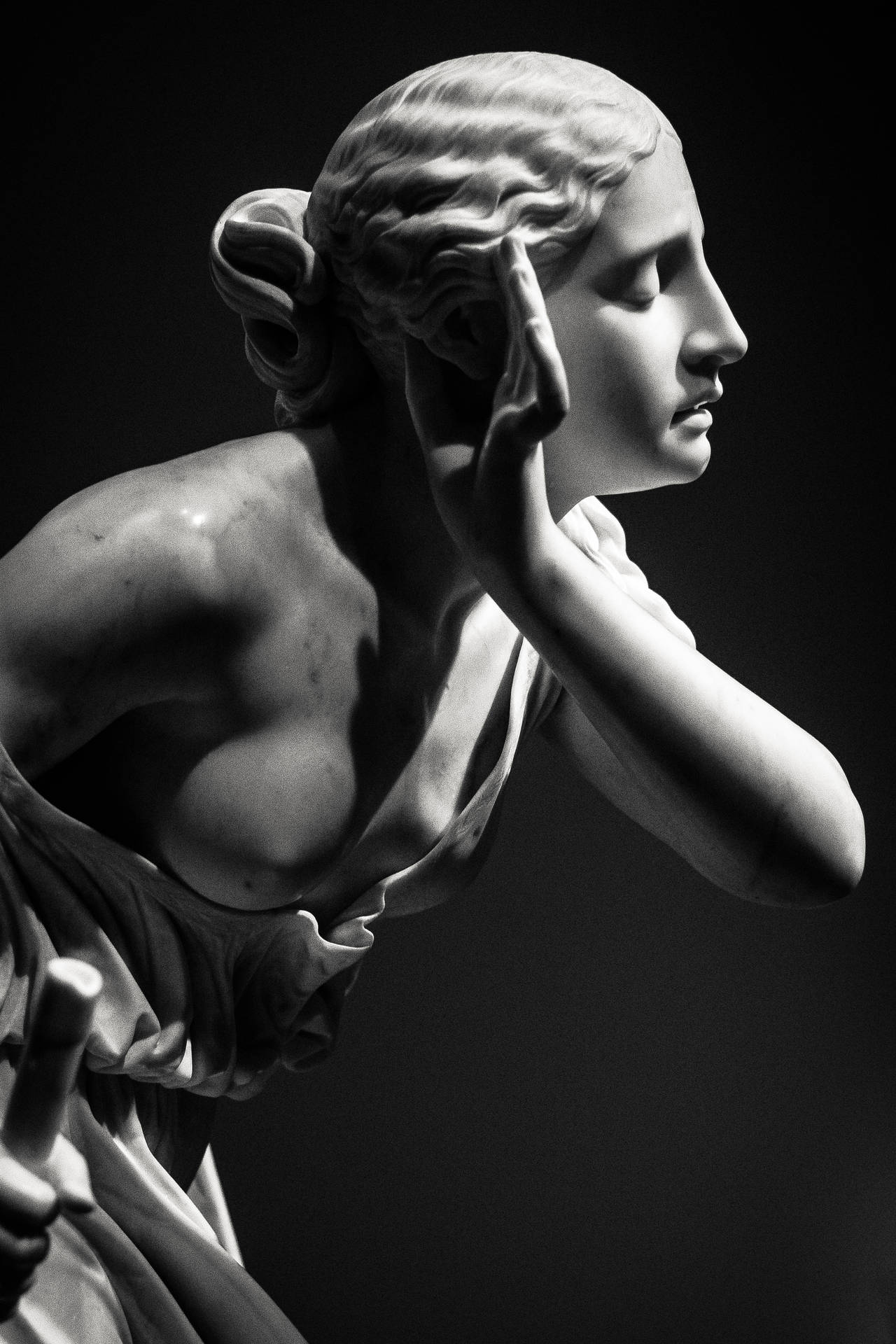 Esculturade Aphrodite Escuchando Fondo de pantalla