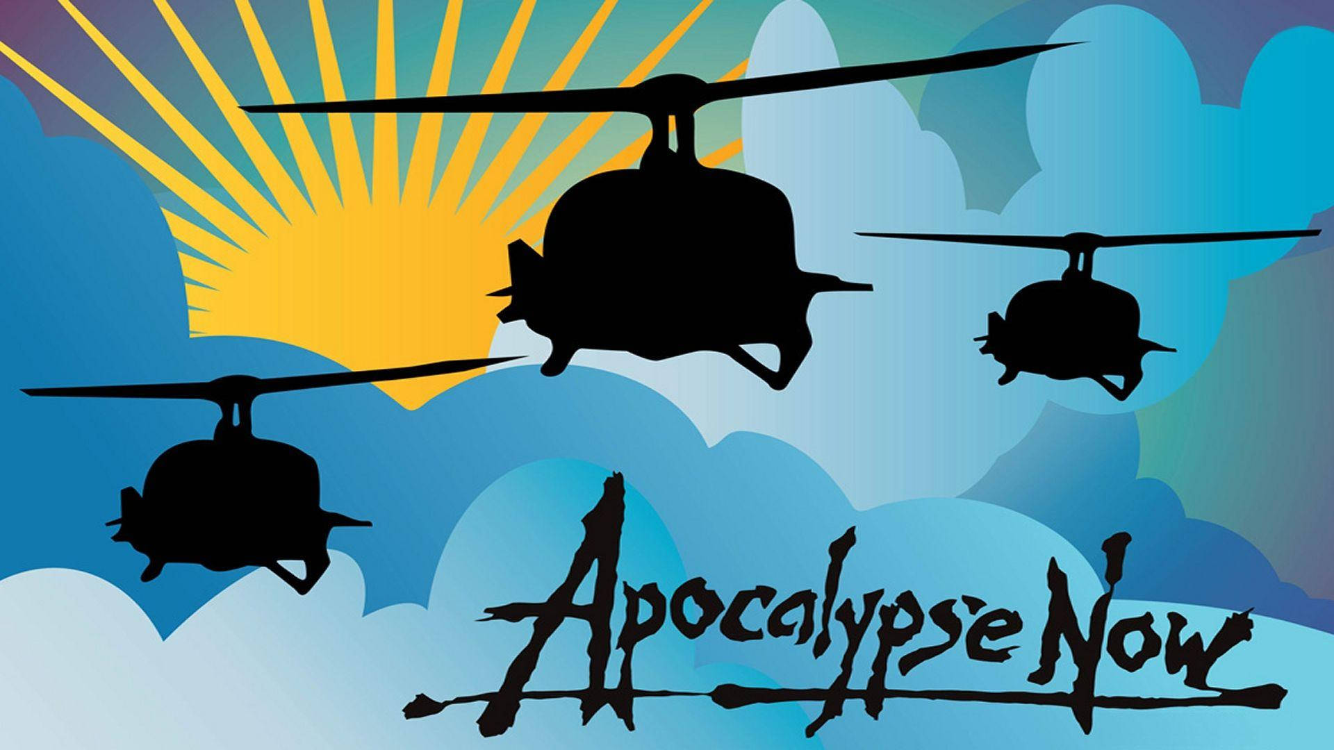 Apocalypse Now Flying Helicopter Silhouette Wallpaper