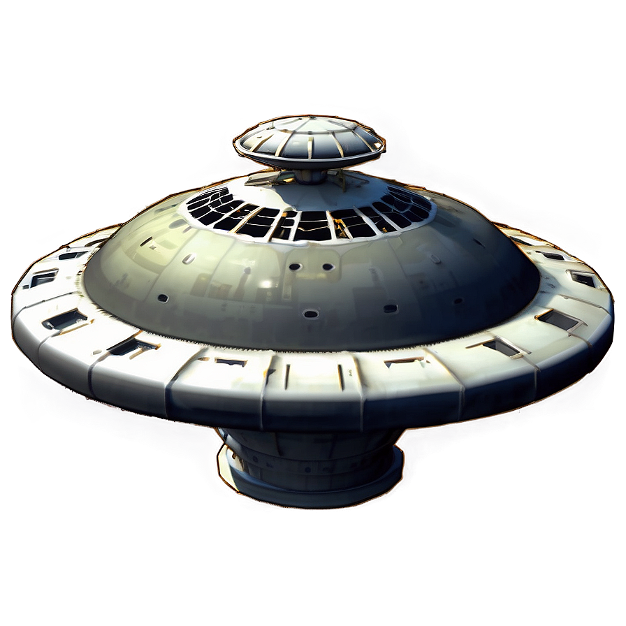 Apocalyptic Flying Saucer Arrival Png Uwn90 PNG