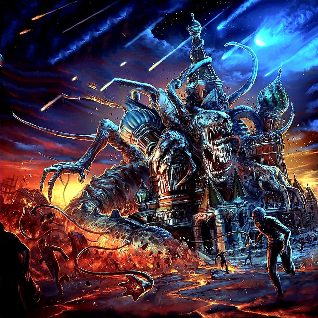 Apocalyptic Monster Invasion Artwork Wallpaper