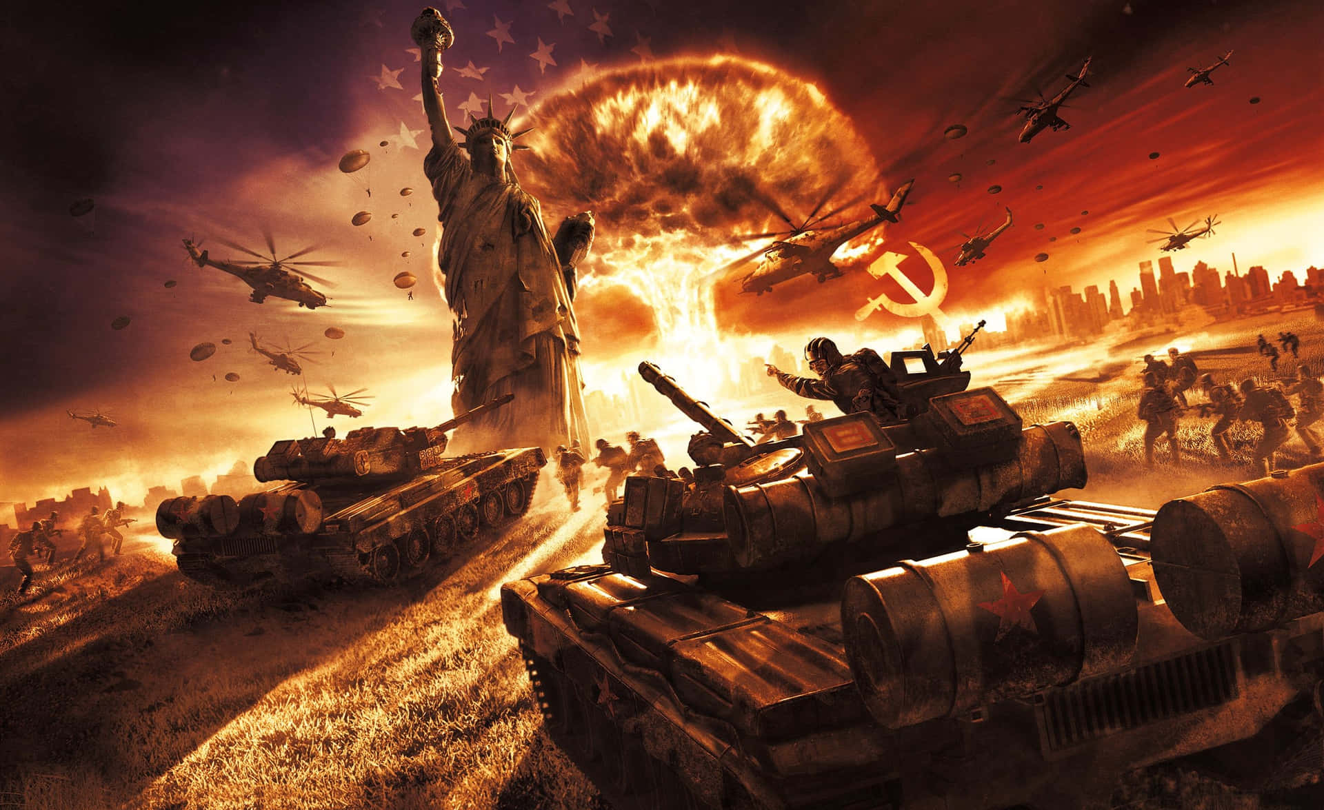 Apocalyptic_ Warfare_ Scene Wallpaper