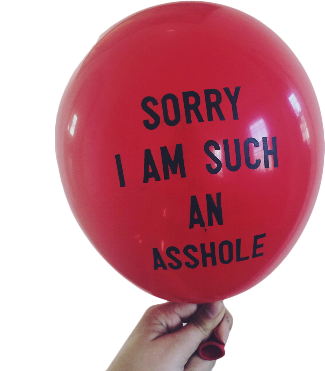 Apology Red Balloon Quote PNG