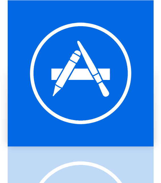 App Store Icon Blue Background PNG