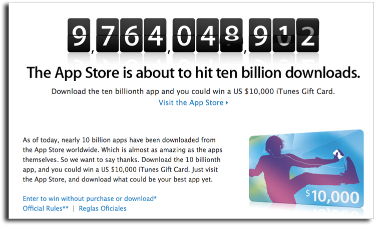 App Store Ten Billion Downloads Promotion PNG