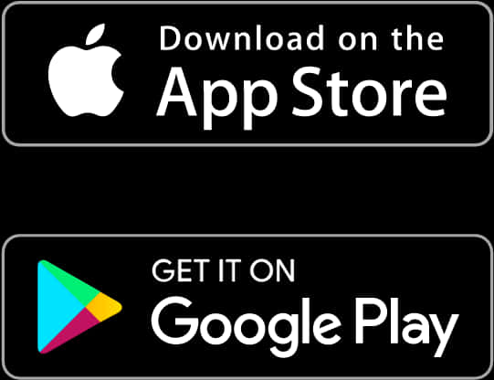 App Storeand Google Play Download Badges PNG