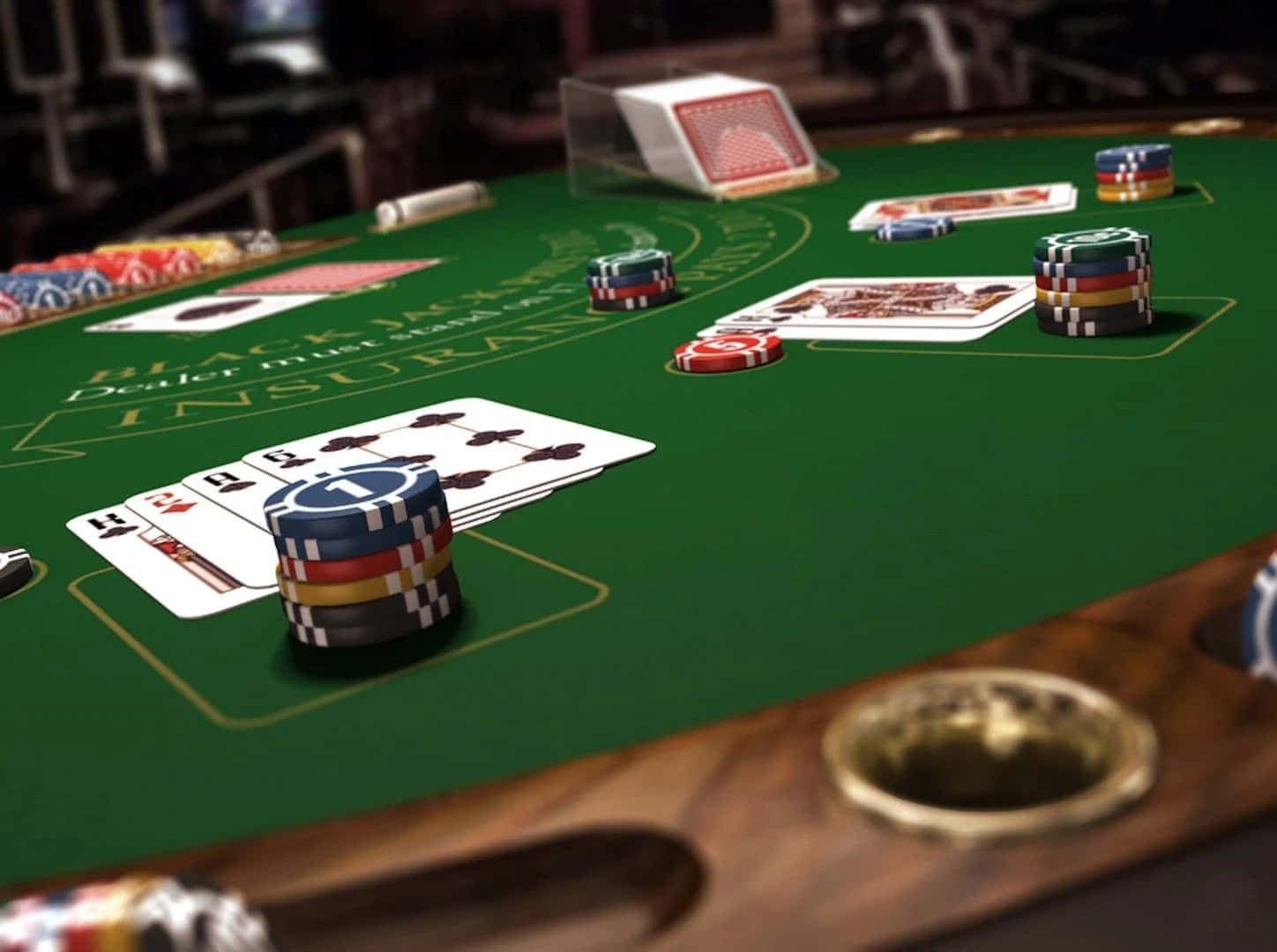 Appassionanteserata Di Poker Su Un Classico Tavolo Da Poker