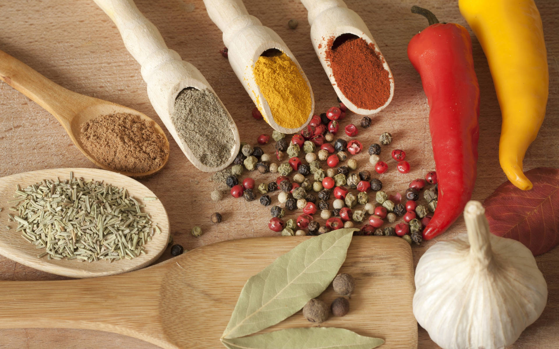 Appetizing Ground Spices And Herbs Wallpaper