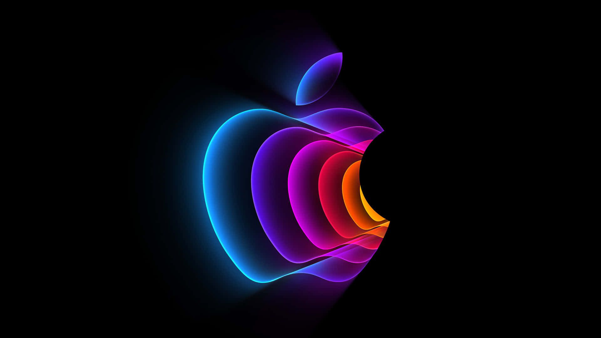 Apple Logo In A Dark Background Wallpaper