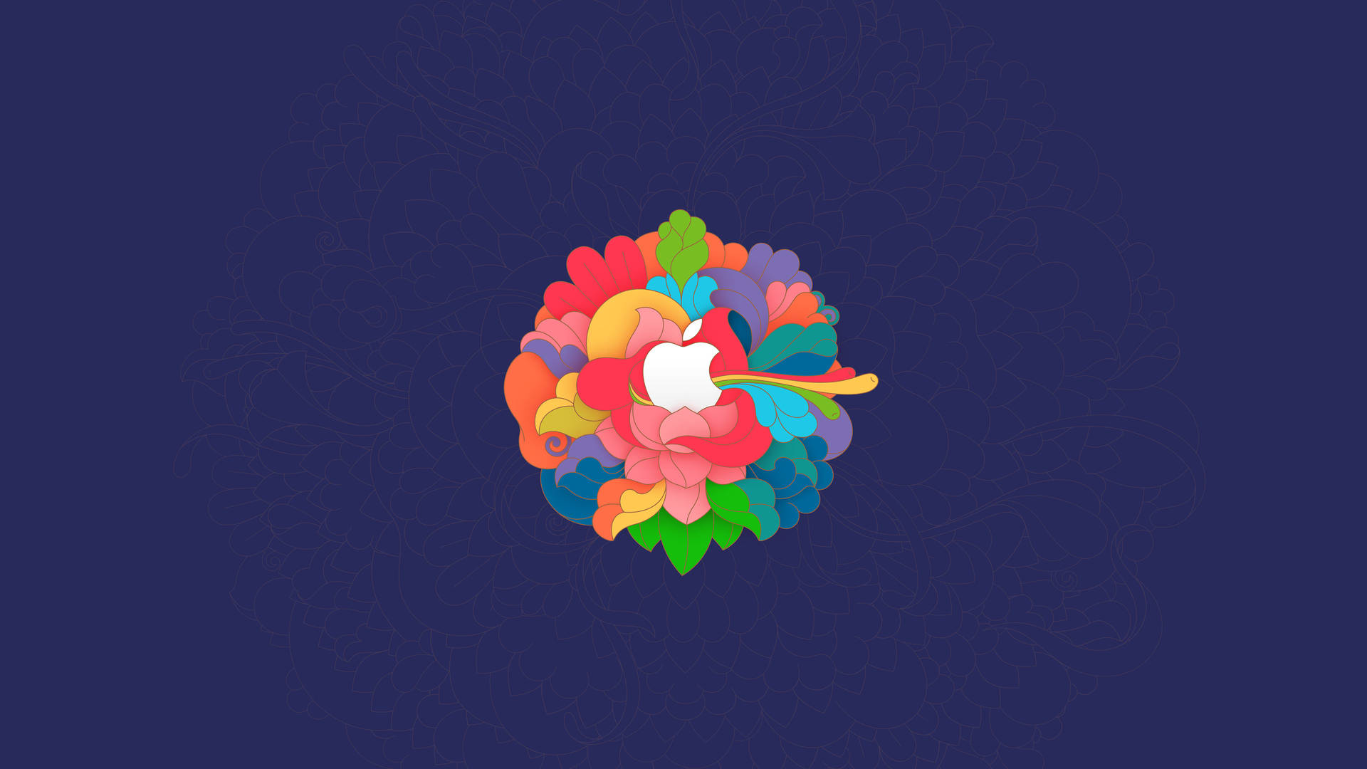 Apple 4k Ultra Hd Floral Art Wallpaper