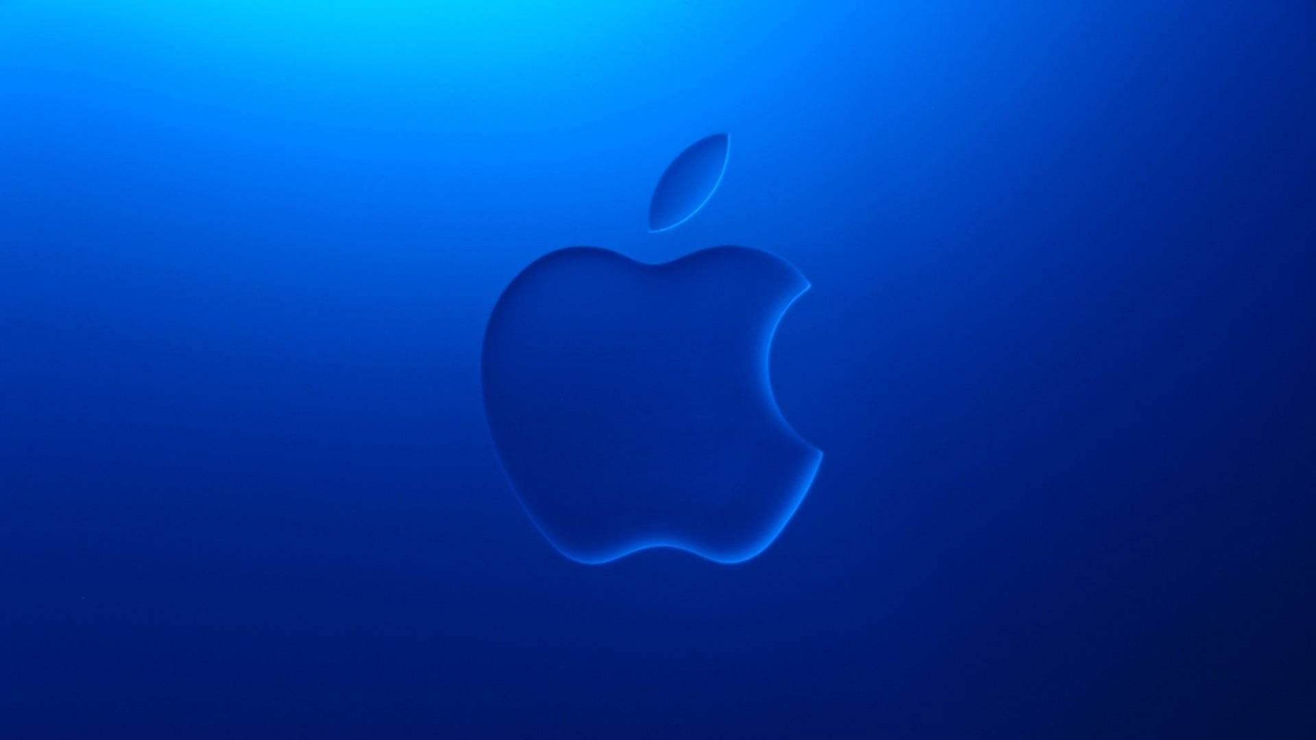 Apple 4k Ultra Hd Præget Blå Wallpaper
