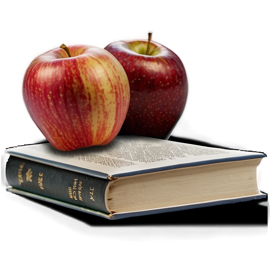 Apple And Book Png Tcr56 PNG