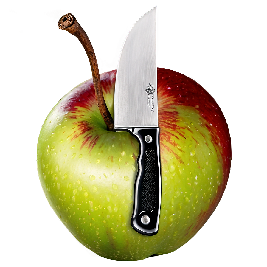 Apple And Knife Png 94 PNG