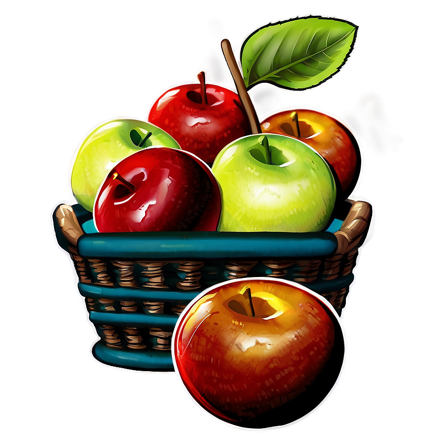 Apple Basket Png Tki PNG