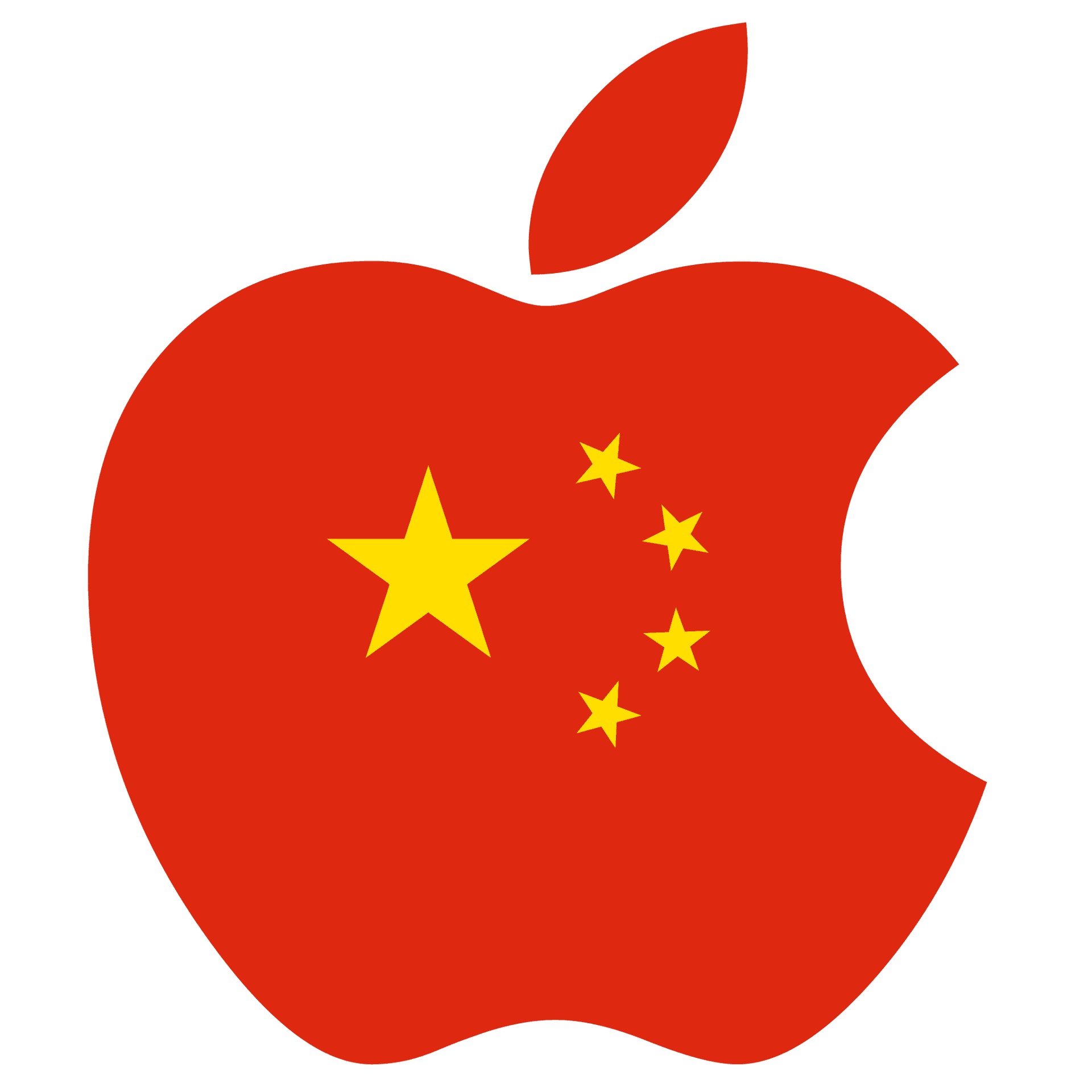 Apple China Flag Mashup PNG