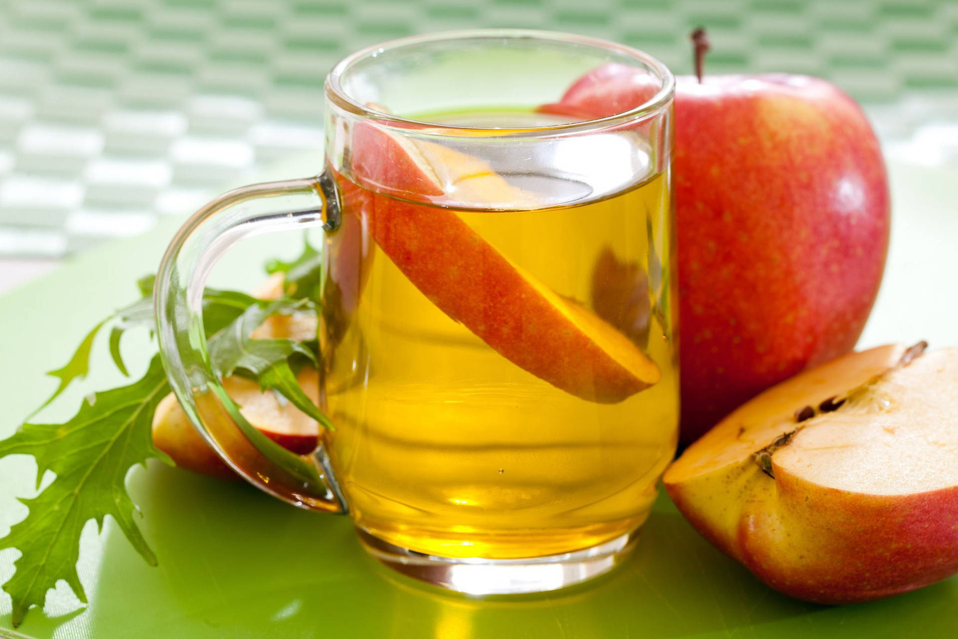 Apple Cider Vinegar In A Mug Background