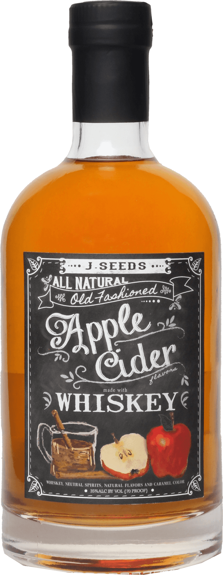 Apple Cider Whiskey Bottle PNG