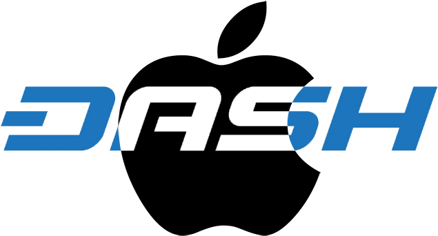 Apple Dash Logo Combination PNG