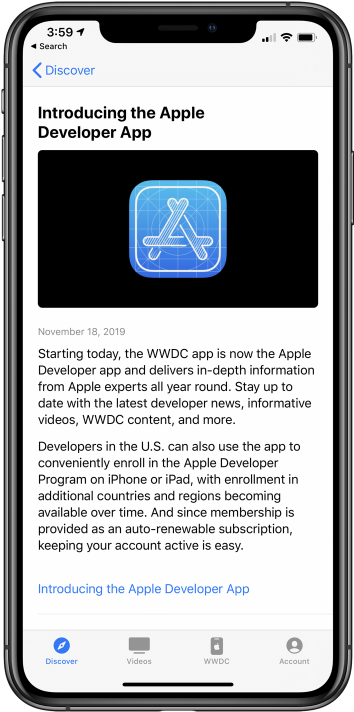 Apple Developer App Announcement PNG