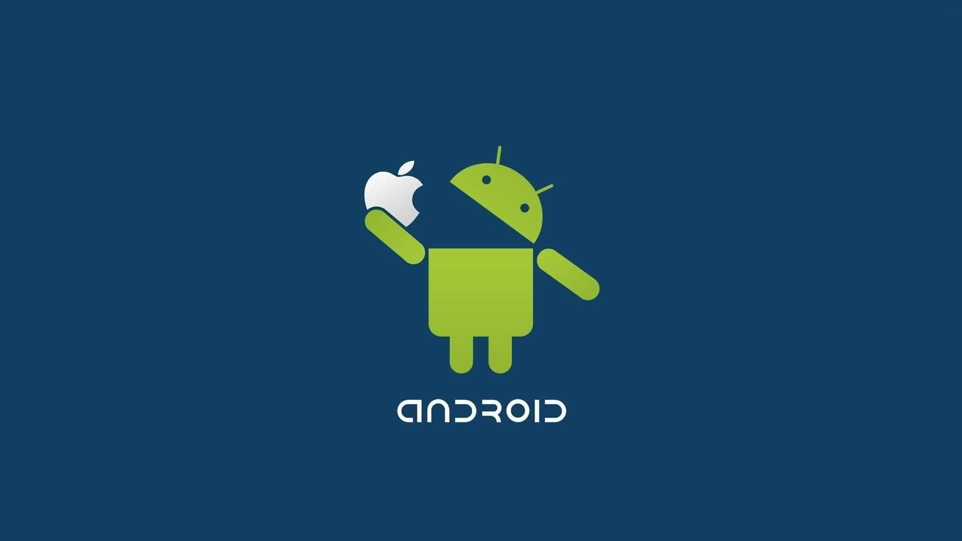Äppletäter Android Mörkblått Wallpaper