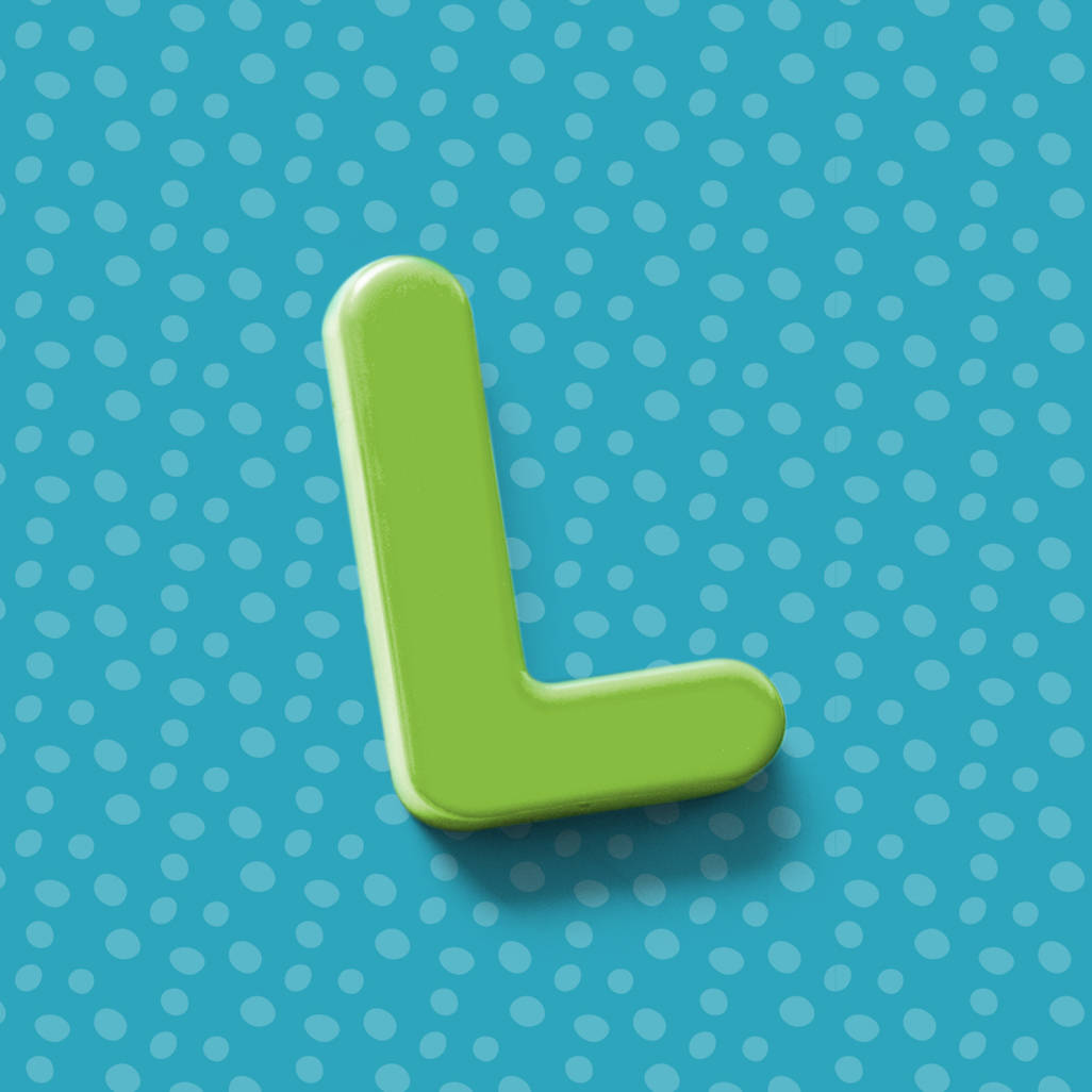 Apple Green Letter L