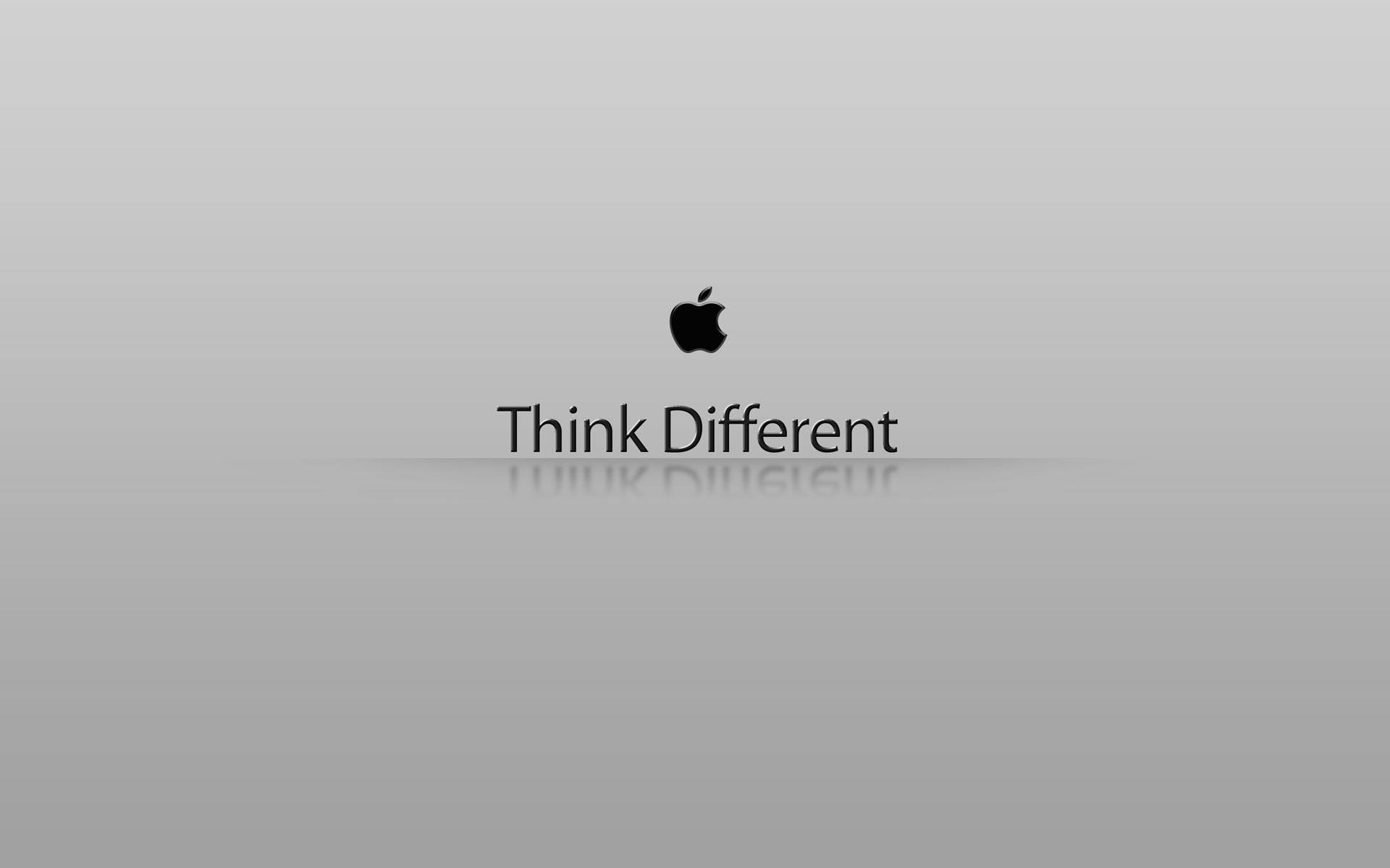 Tænke forskelligt, Apple, sort, grå, HD tapet Wallpaper