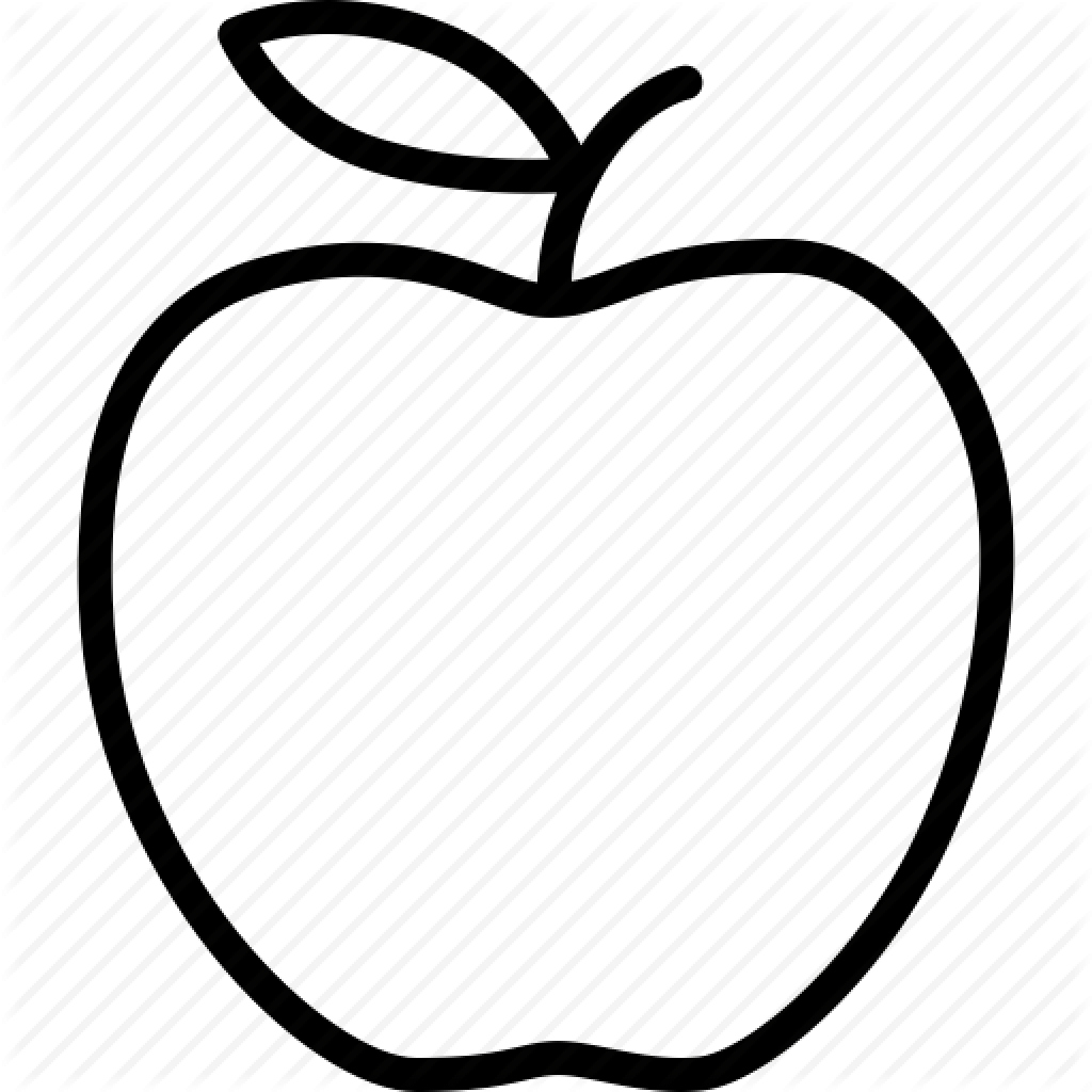 Apple Icon Simple Outline PNG