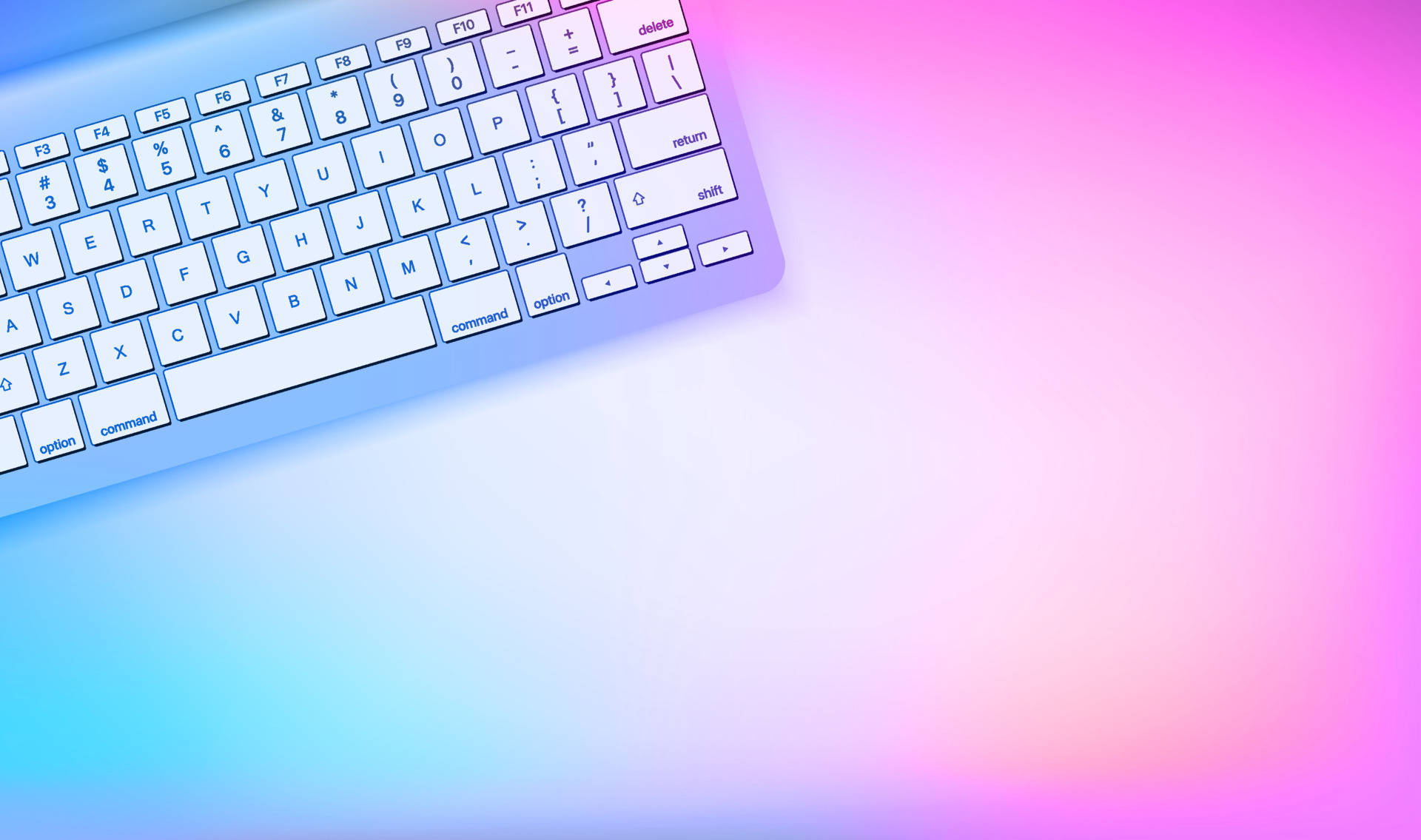 Apple Imac Rainbow Gradient Computer Keyboard Background