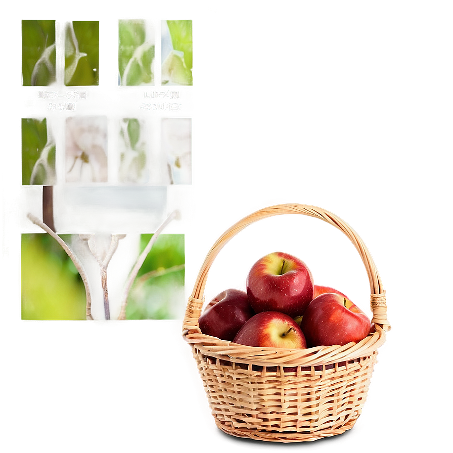 Apple In Basket Png 06132024 PNG