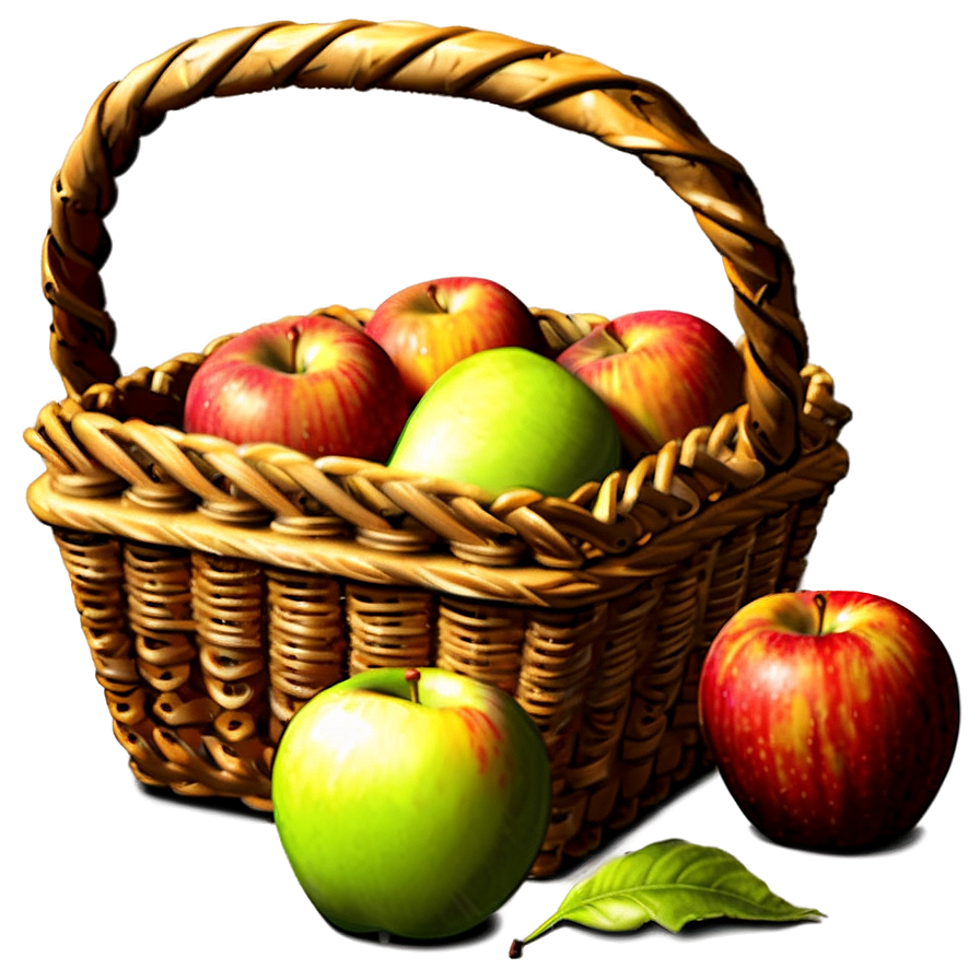 Apple In Basket Png Ied47 PNG