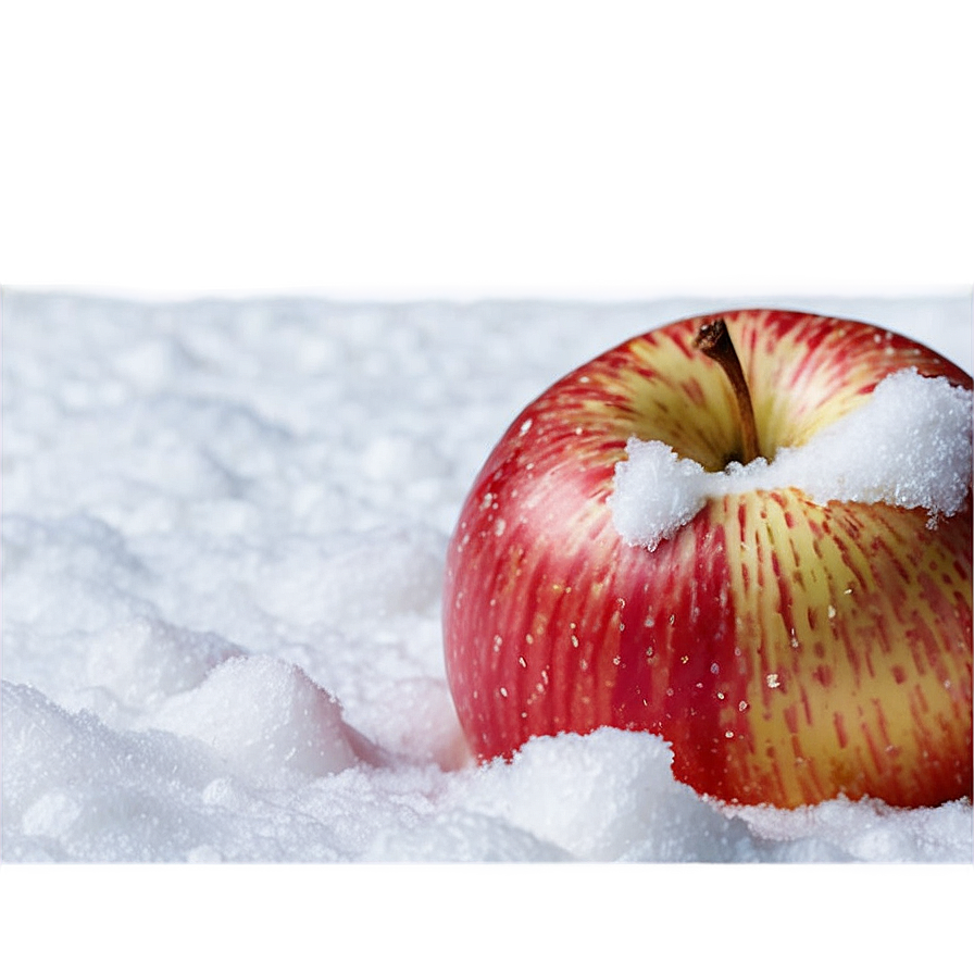 Apple In Snow Png Atk PNG