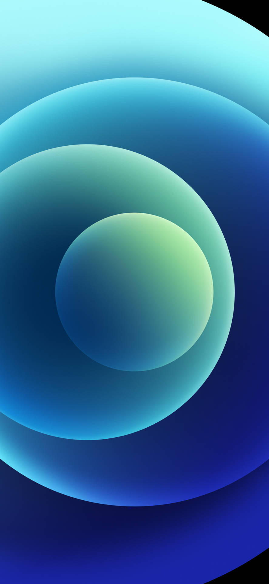 Apple Iphone Default Blue Spheres Wallpaper