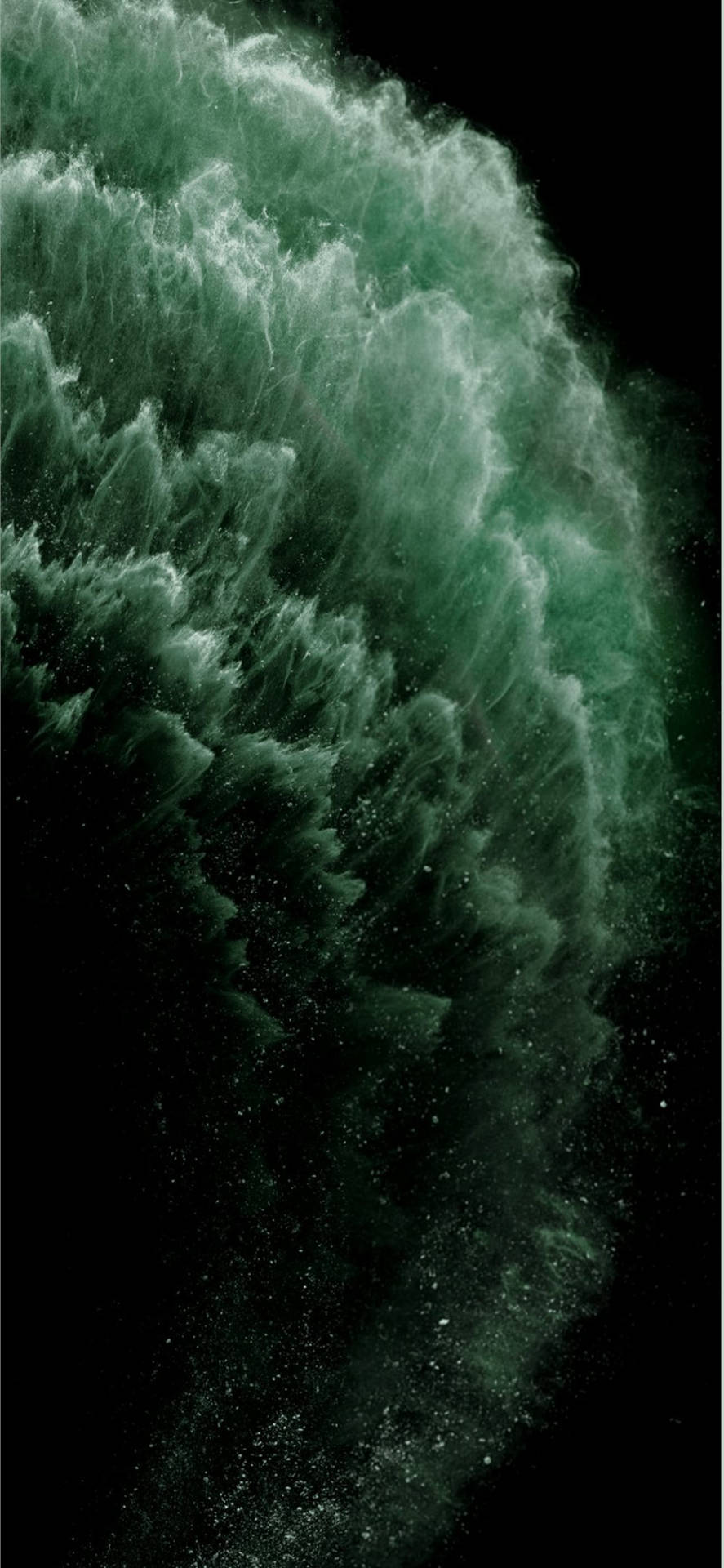 Apple Iphone Default Green Explosion Wallpaper