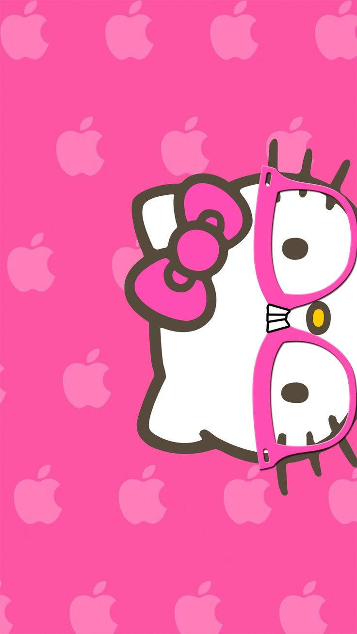 ¡diversiónfemenina Con El Iphone Hello Kitty! Fondo de pantalla