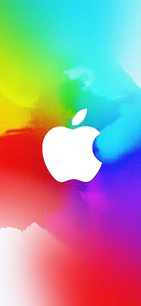 Apple Iphone X Logo Rainbow Background