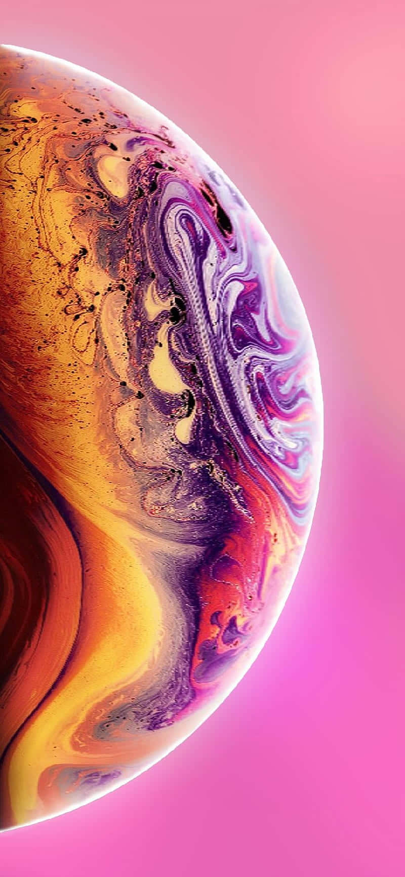 Apple Iphone X Purple Planet Background