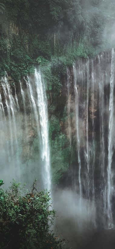 Apple Iphone X Tumpak Sewu Waterfall Background