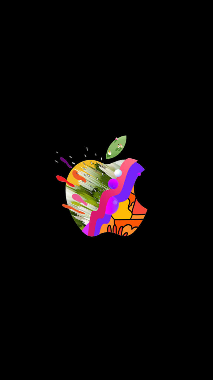 Download Abstract Apple Logo Iphone Xs Wallpaper 