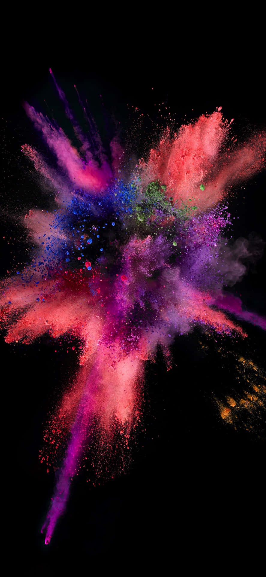 En farverig pulver eksplosion Wallpaper