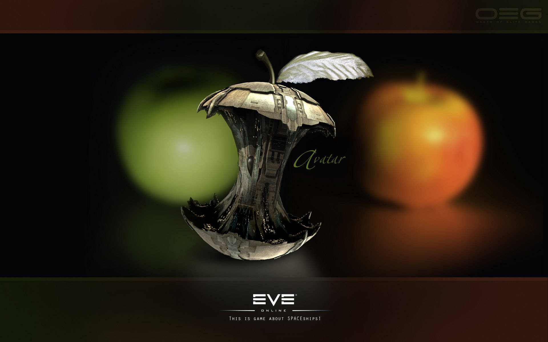 Äppleliknande Bot Från Eve Online-spel. Wallpaper