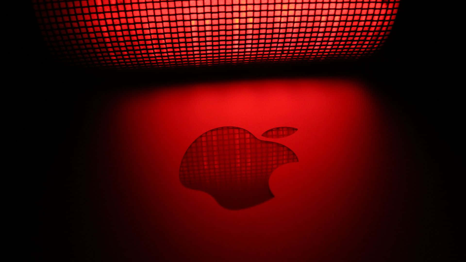 Glowing Apple Logo on Elegant Black Background
