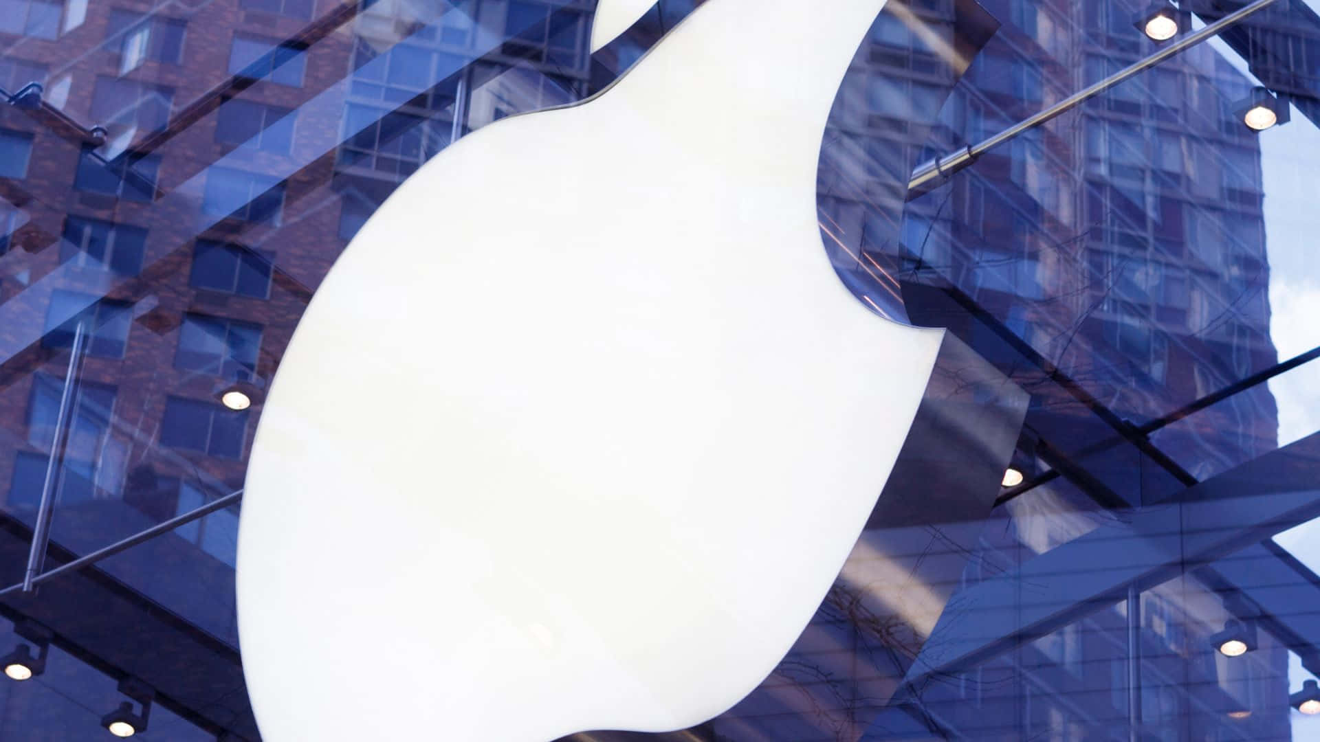 Stylish Apple Logo on Abstract Pattern