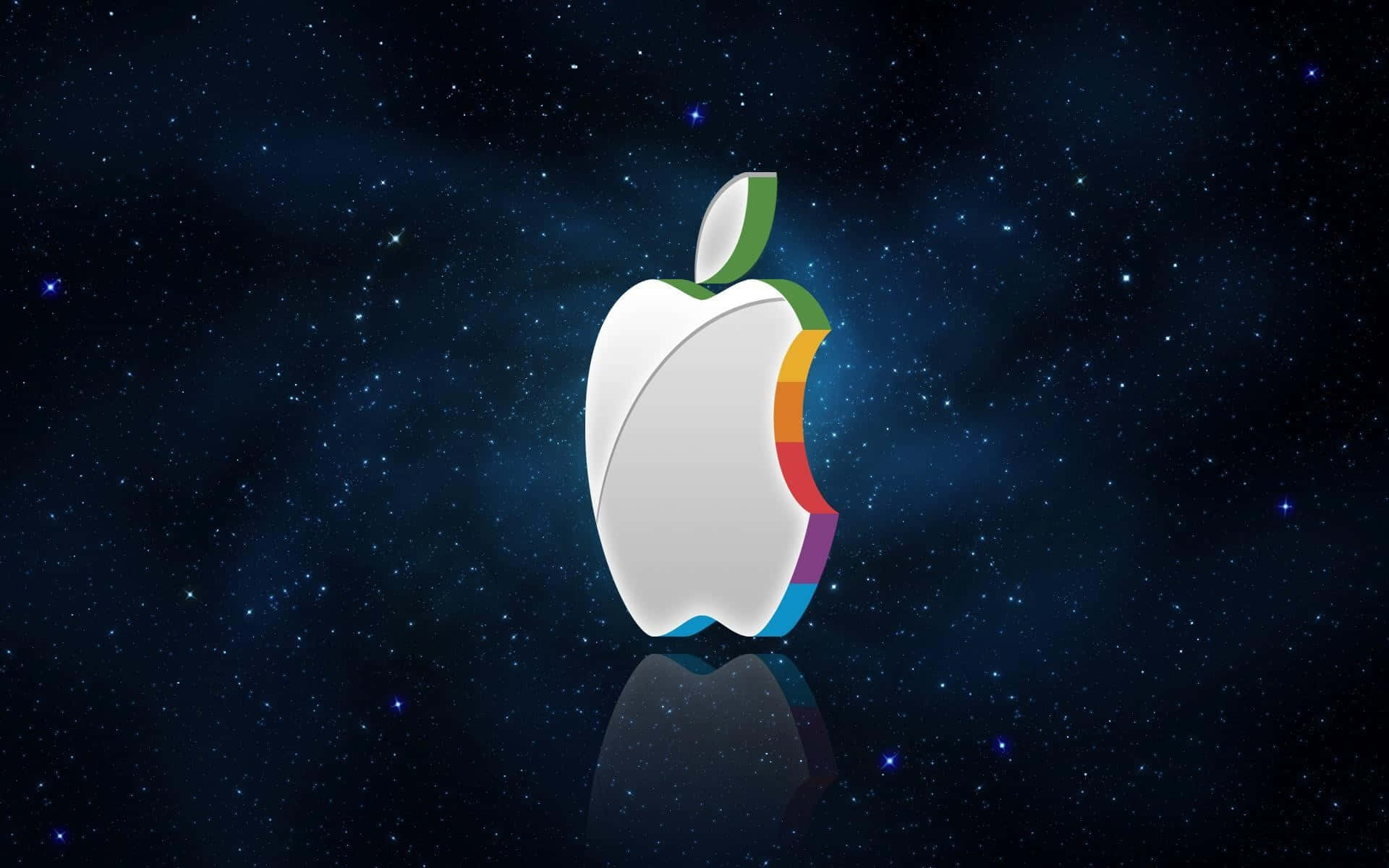 Apple Logo on Colorful Gradient Background