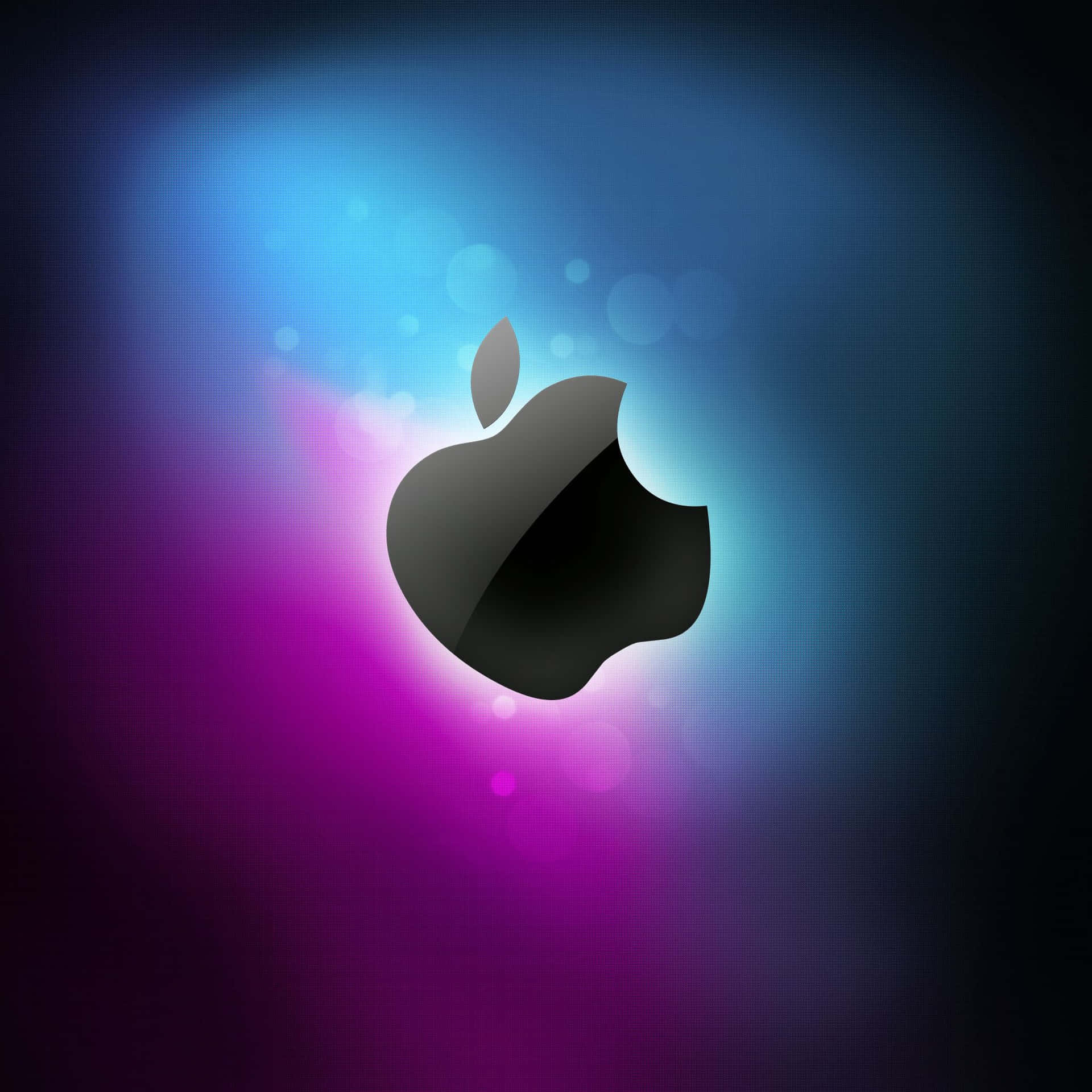 Sleek Apple Logo on Dark Background