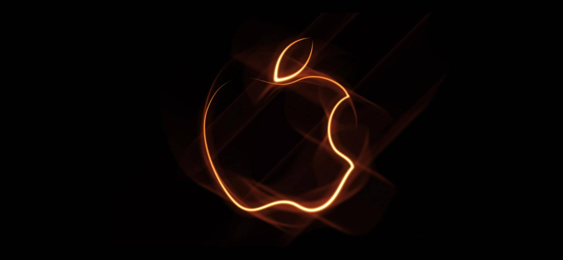 Apple Logo 4k With Gold Border Picture