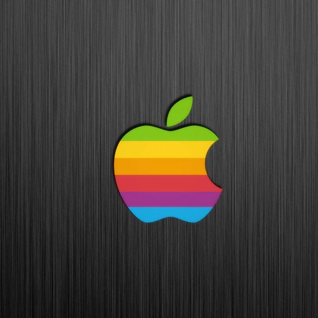 Apple Logo 4k With Rainbow Colors Wallpaper