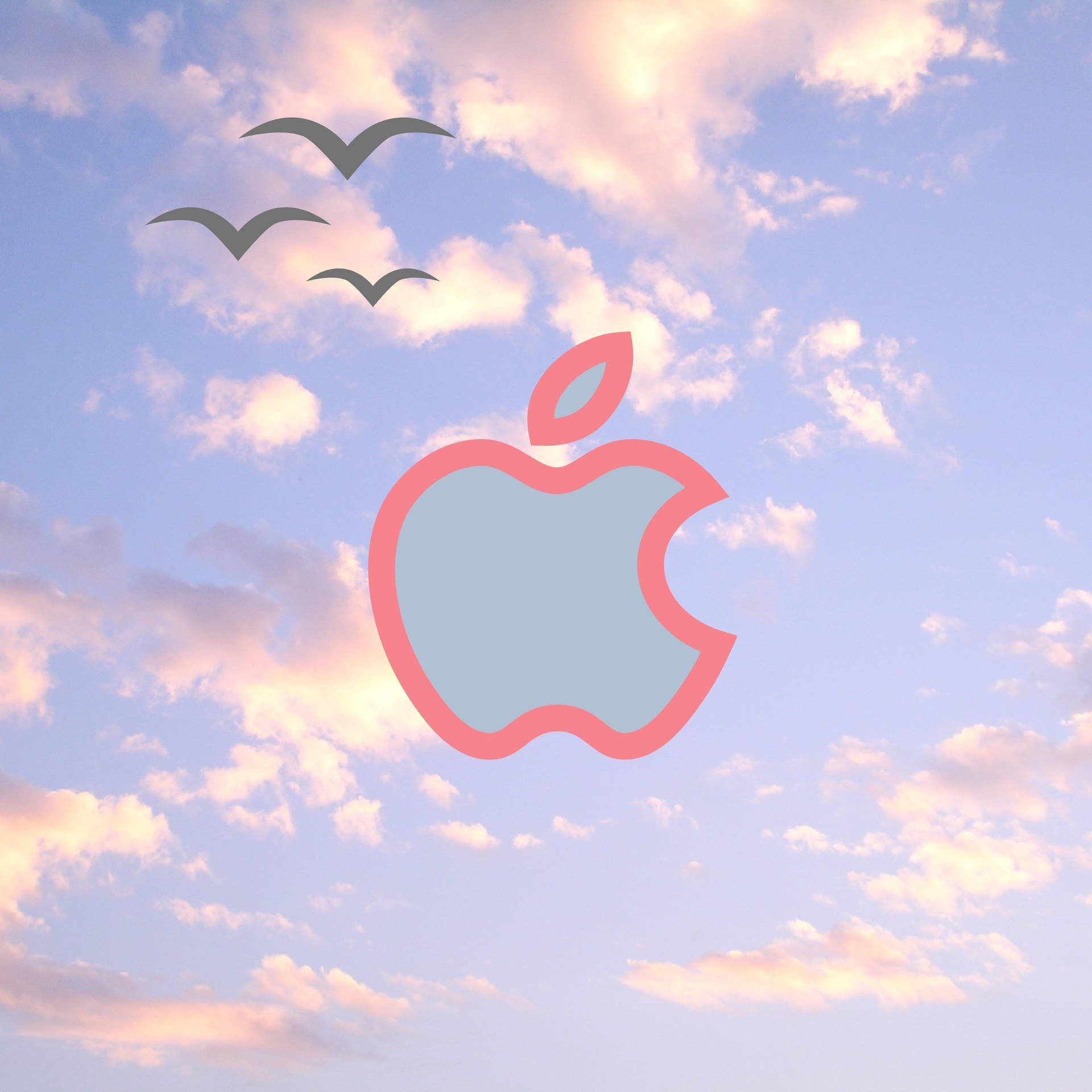 Apple Logo And Sky Picture