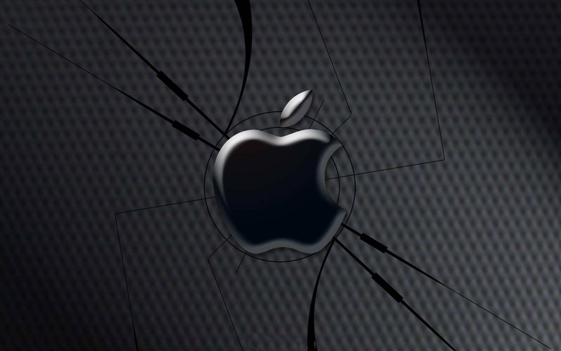 Apple Logo Black 3d Picture