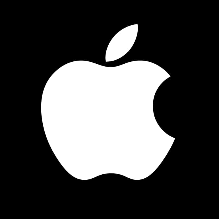 Apple Logo Black Background PNG