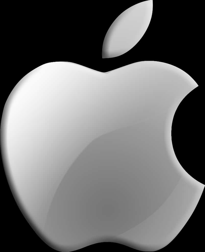 Apple Logo Blackand White PNG