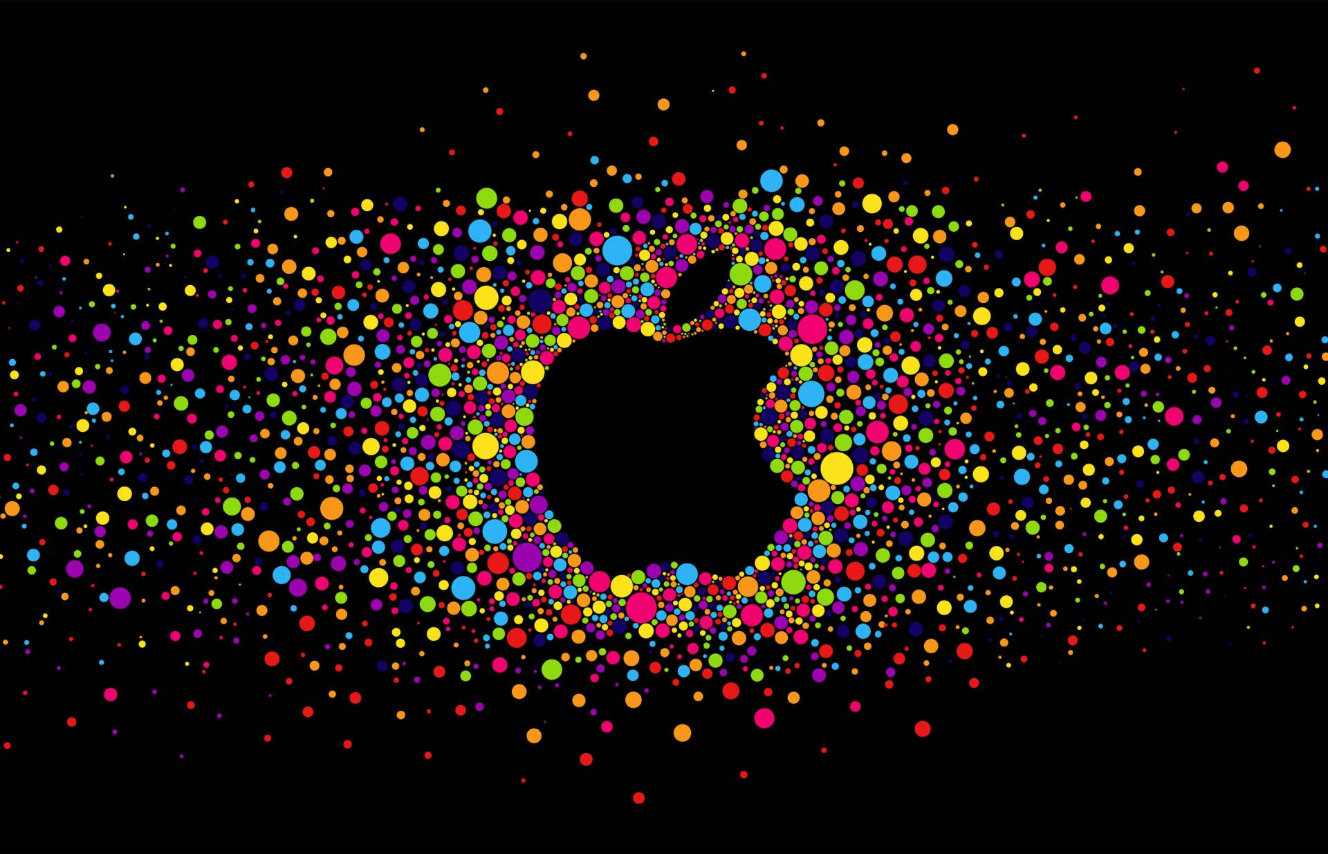 Apple Logo Bright And Colorful Wallpaper